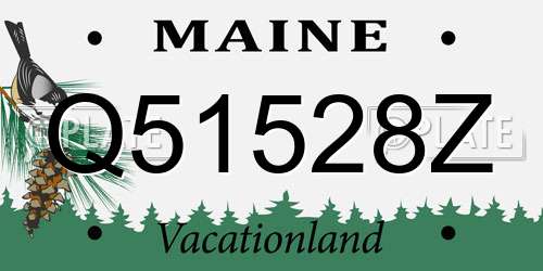 Q51528Z Maine License Plate