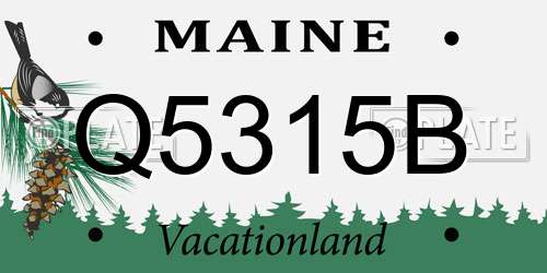 Q5315B Maine License Plate