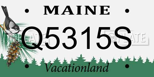 Q5315S Maine License Plate