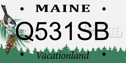 Q531SB Maine License Plate