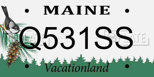 Q531SS Maine License Plate