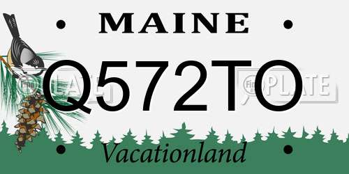 Q572TO Maine License Plate