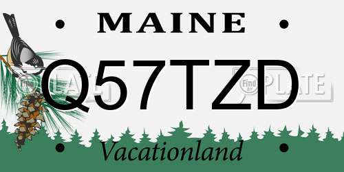 Q57TZD Maine License Plate