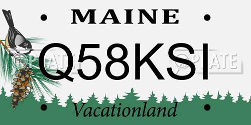 Q58KSI Maine License Plate