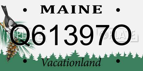 Q61397O Maine License Plate