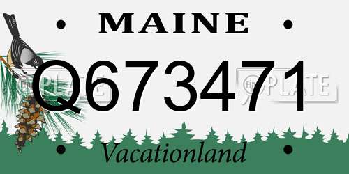 Q673471 Maine License Plate