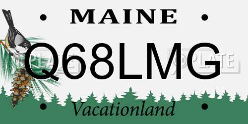 Q68LMG Maine License Plate