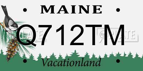Q712TM Maine License Plate