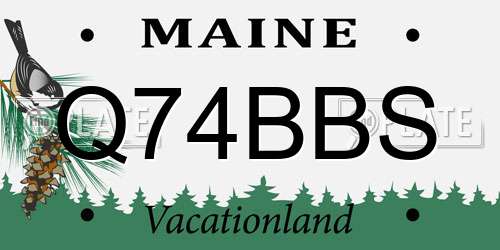 Q74BBS Maine License Plate