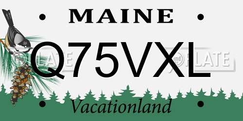 Q75VXL Maine License Plate