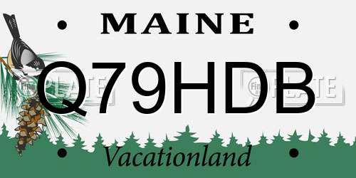 Q79HDB Maine License Plate