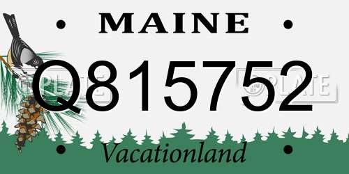 Q815752 Maine License Plate