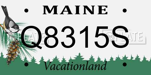 Q8315S Maine License Plate
