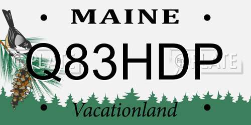 Q83HDP Maine License Plate