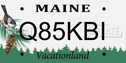 Q85KBI Maine License Plate