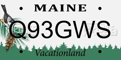 Q93GWS Maine License Plate