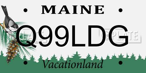 Q99LDG Maine License Plate