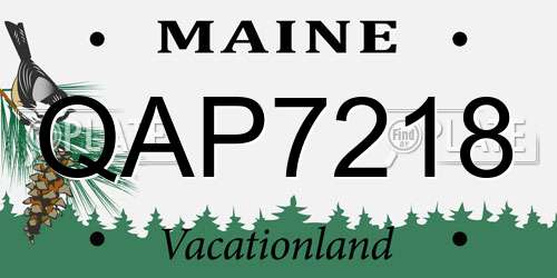 QAP7218 Maine License Plate