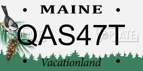QAS47T Maine License Plate