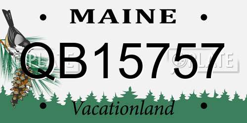 QB15757 Maine License Plate
