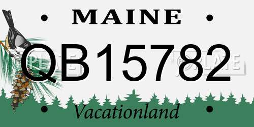 QB15782 Maine License Plate