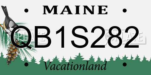 QB1S282 Maine License Plate