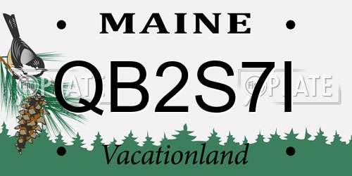 QB2S7I Maine License Plate