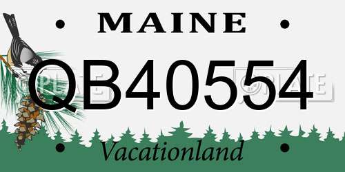 QB40554 Maine License Plate
