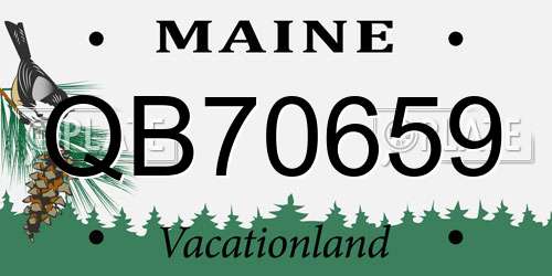 QB70659 Maine License Plate
