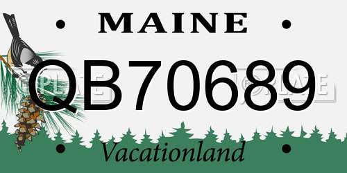 QB70689 Maine License Plate