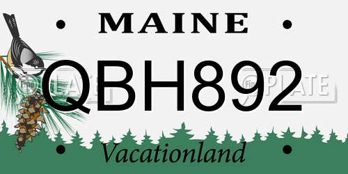 QBH892 Maine License Plate
