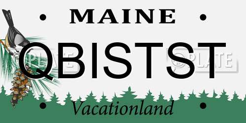 QBISTST Maine License Plate