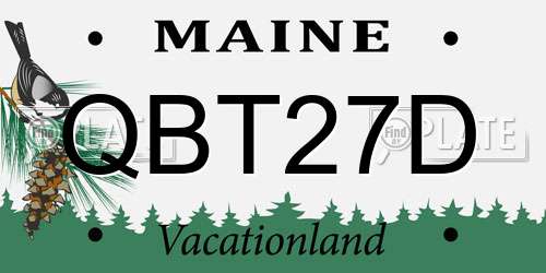 QBT27D Maine License Plate