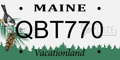 QBT770 Maine License Plate