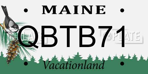 QBTB71 Maine License Plate