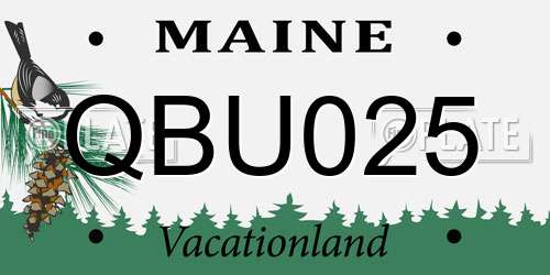 QBU025 Maine License Plate