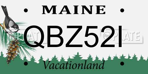 QBZ52I Maine License Plate