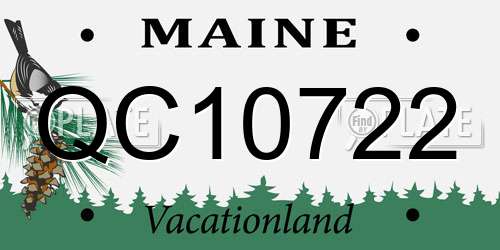 QC10722 Maine License Plate