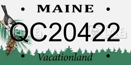 QC20422 Maine License Plate