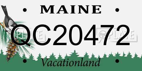 QC20472 Maine License Plate