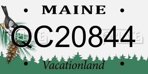 QC20844 Maine License Plate