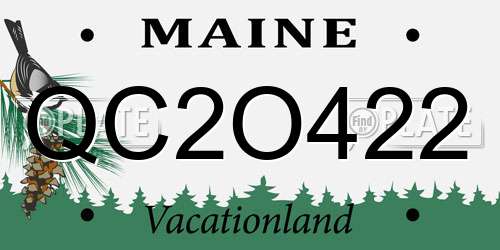 QC2O422 Maine License Plate