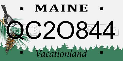 QC2O844 Maine License Plate
