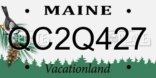 QC2Q427 Maine License Plate