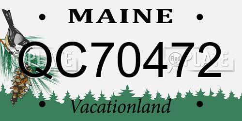 QC70472 Maine License Plate