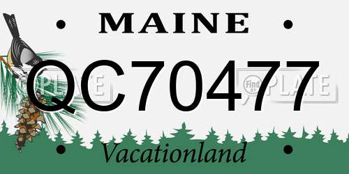 QC70477 Maine License Plate