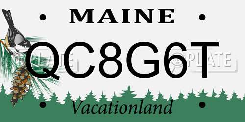 QC8G6T Maine License Plate