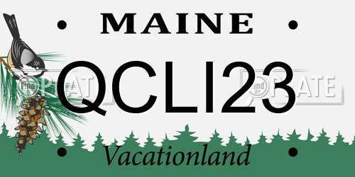 QCLI23 Maine License Plate