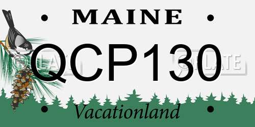 QCP130 Maine License Plate