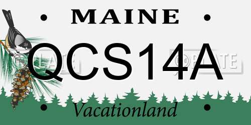QCS14A Maine License Plate